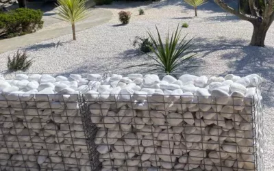 Mur en gabion à Montpellier