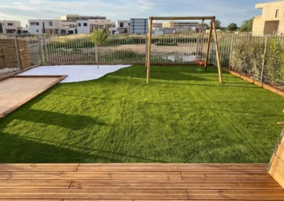 chantier gazon synthetique baillargues